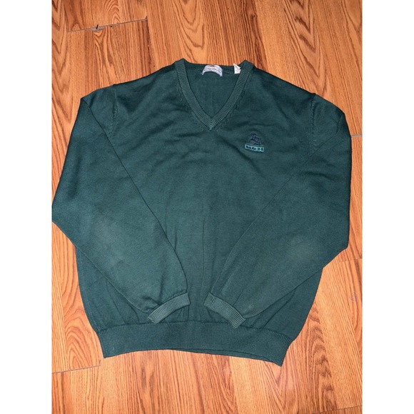 Bob Timberlake X Bon Air Country Club Signature Collection V-Neck Green Sweater - Picture 2 of 3